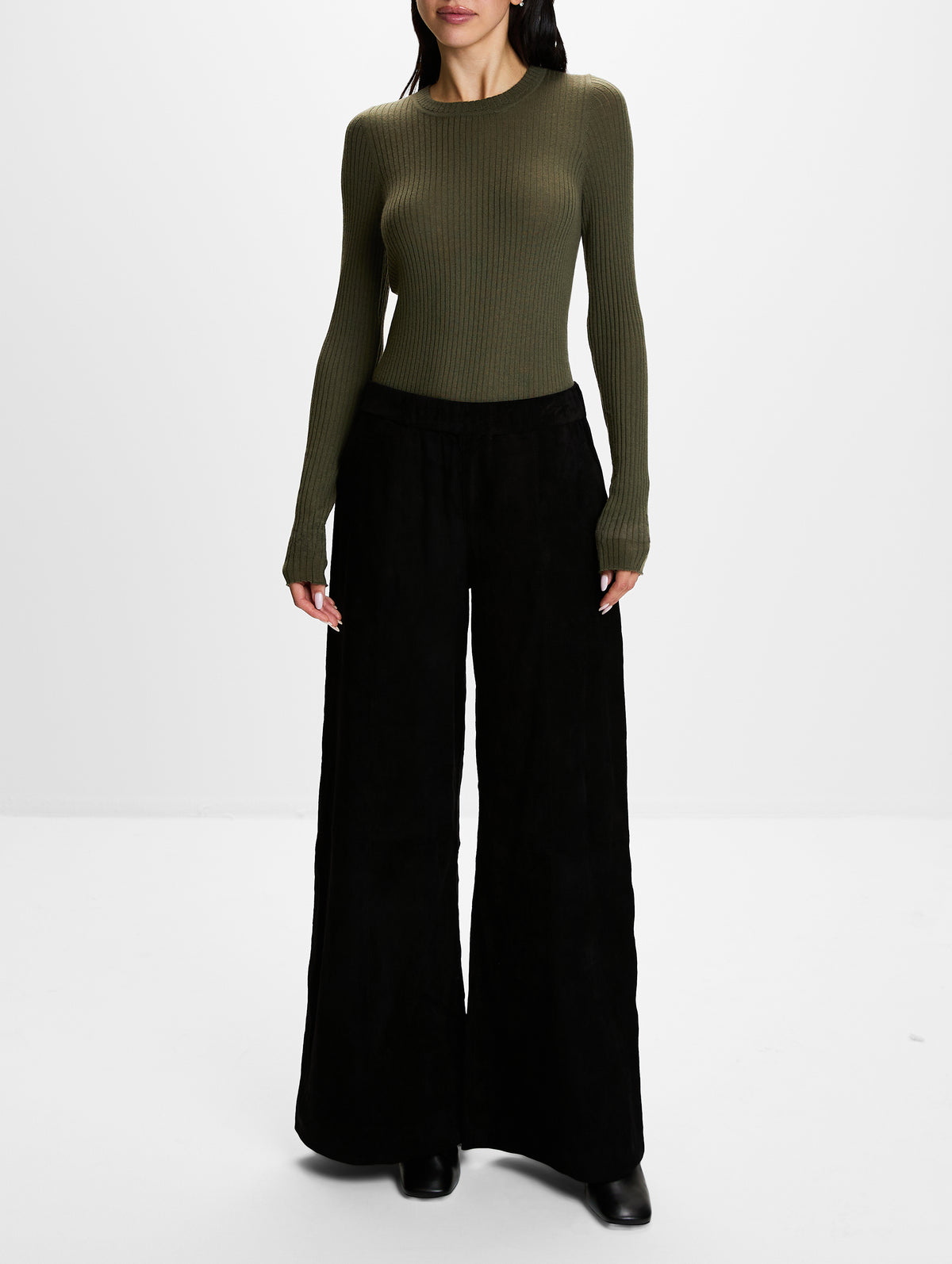 Wide Leg Pant,SPRWMN,BLACK,Image 2