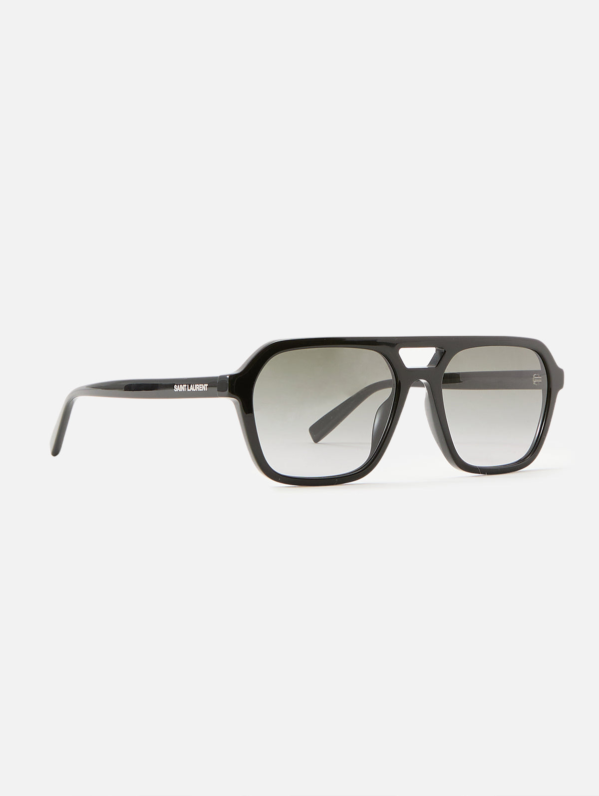 Squared Aviator Sunglasses,KERING EYE- SAINT LAURENT,BLACK,Image 2