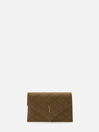 Chain Wallet,SAINT LAURENT,MARRON GLACE,Image 1