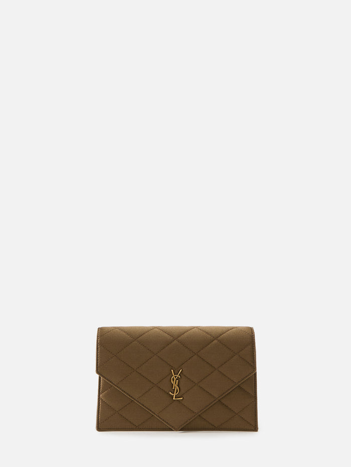 Chain Wallet,SAINT LAURENT,MARRON GLACE,Image 1