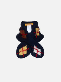 Argyle Bowtie Scarf,GUEST IN RESIDENCE,MIDNIGHT COMBO,Image 1
