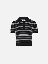 Montauk Polo,DENIMIST,BLACK WHITE STRIPE,Image 1
