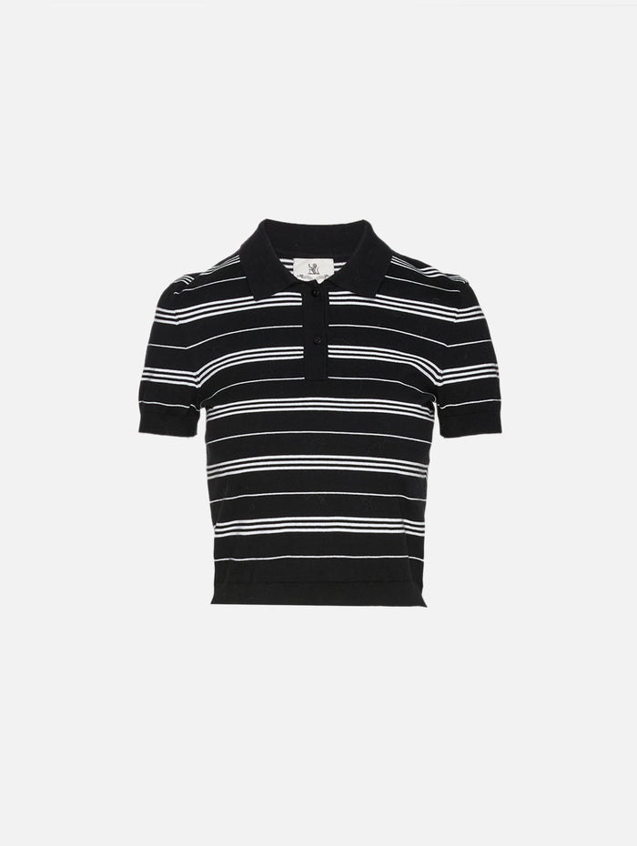 Montauk Polo,DENIMIST,BLACK WHITE STRIPE,Image 1