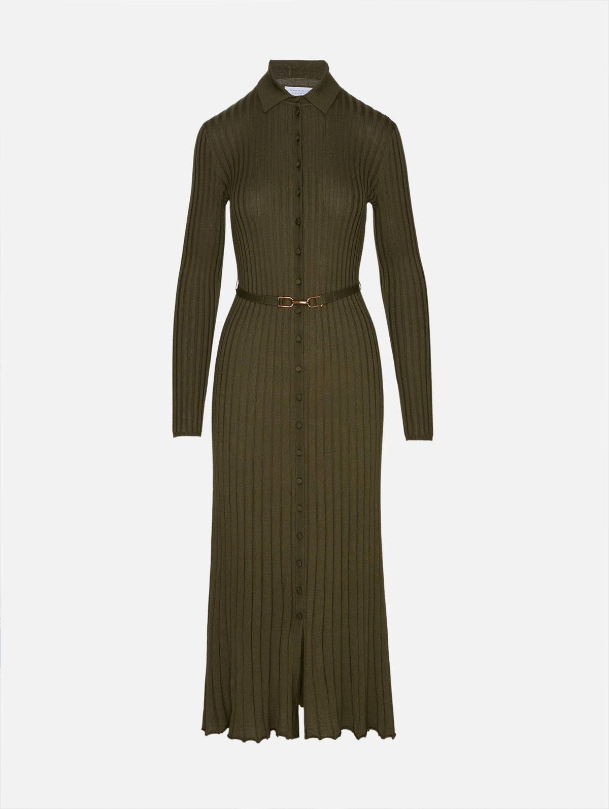 Tenes Dress,GABRIELA HEARST,OLIVE,Image 1