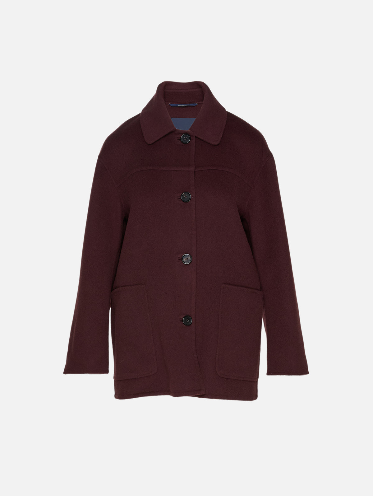 Short Coat,MAX MARA,DARK RED,Image 1