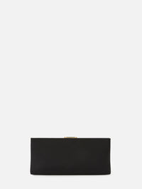 Pats Faille Clutch,CAROLINA HERRERA,BLACK,Image 2