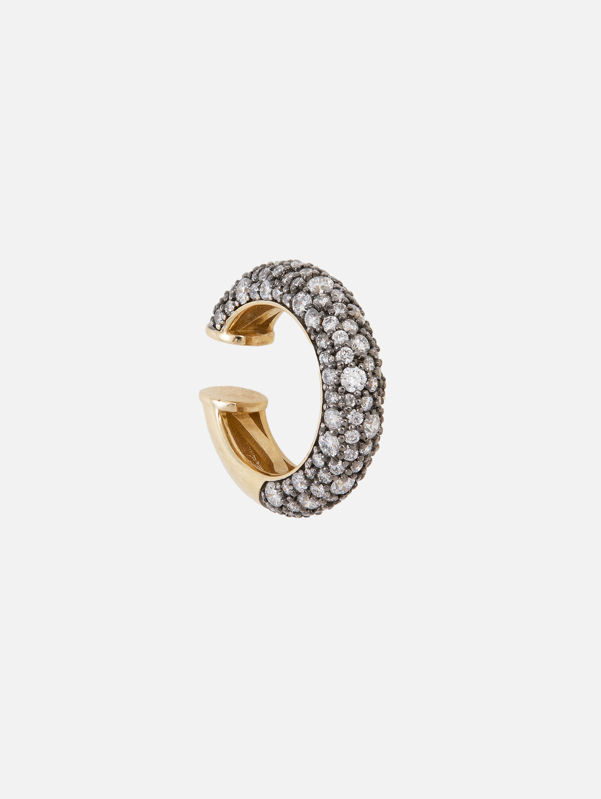 Floret Ear Cuff,MASON AND BOOKS,YELLOW GOLD/WHITE RHODIUM,Image 2