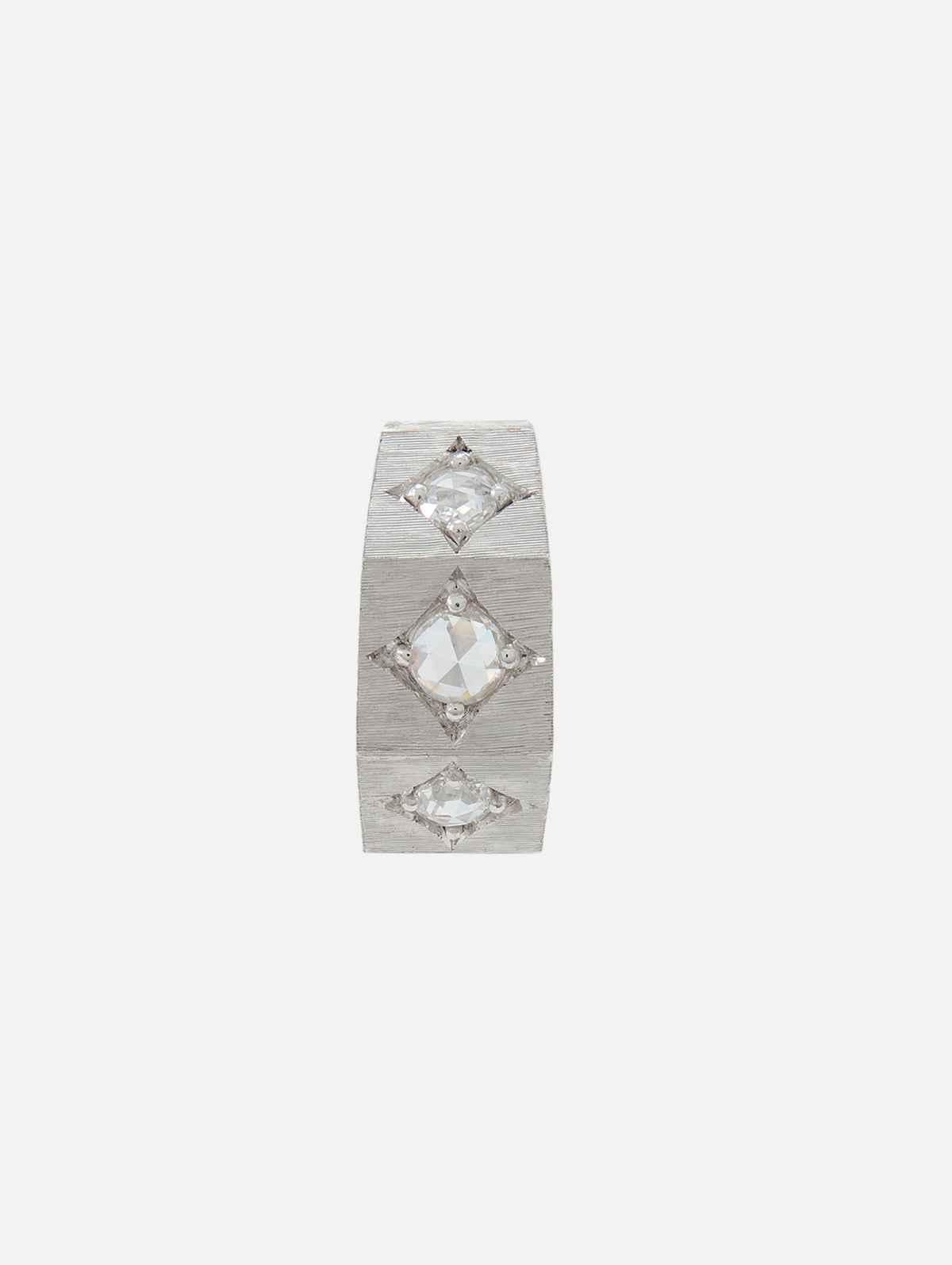 White Gold Coco Ecrou Medium Earring,MARIE LICHTENBERG,WHITE GOLD,Image 1