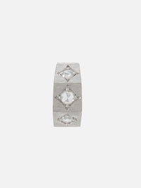 White Gold Coco Ecrou Medium Earring,MARIE LICHTENBERG,WHITE GOLD,Image 1