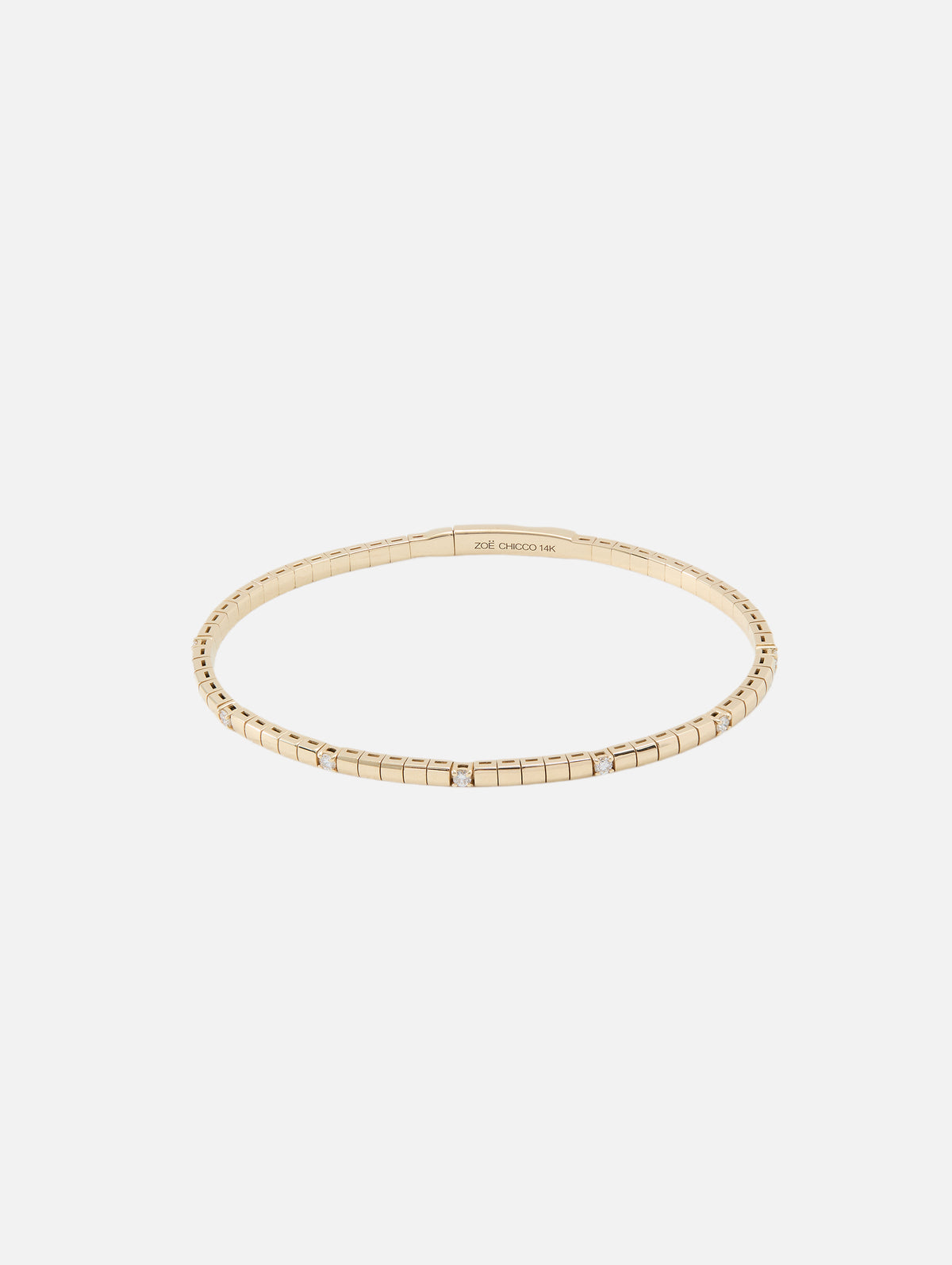 Diamond Flex Bangle,ZOE CHICCO,YELLOW GOLD,Image 1