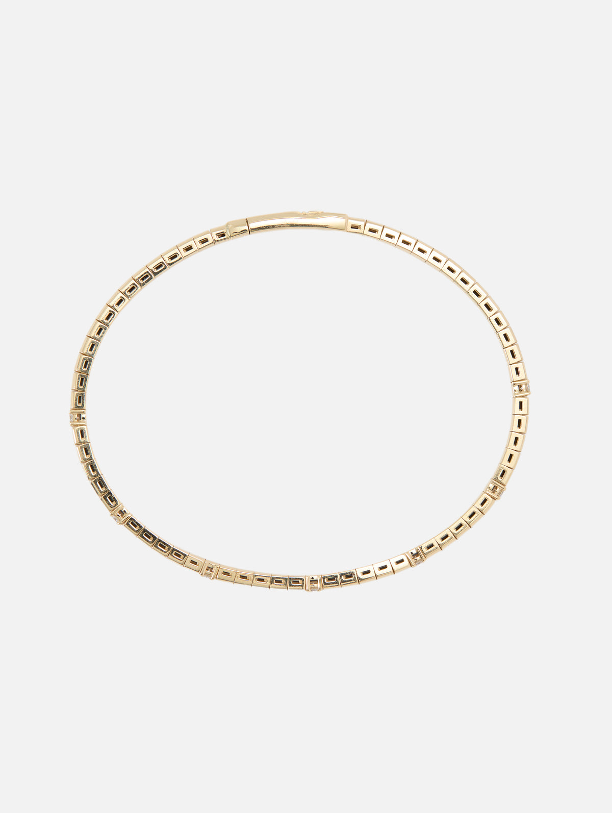 Diamond Flex Bangle,ZOE CHICCO,YELLOW GOLD,Image 2