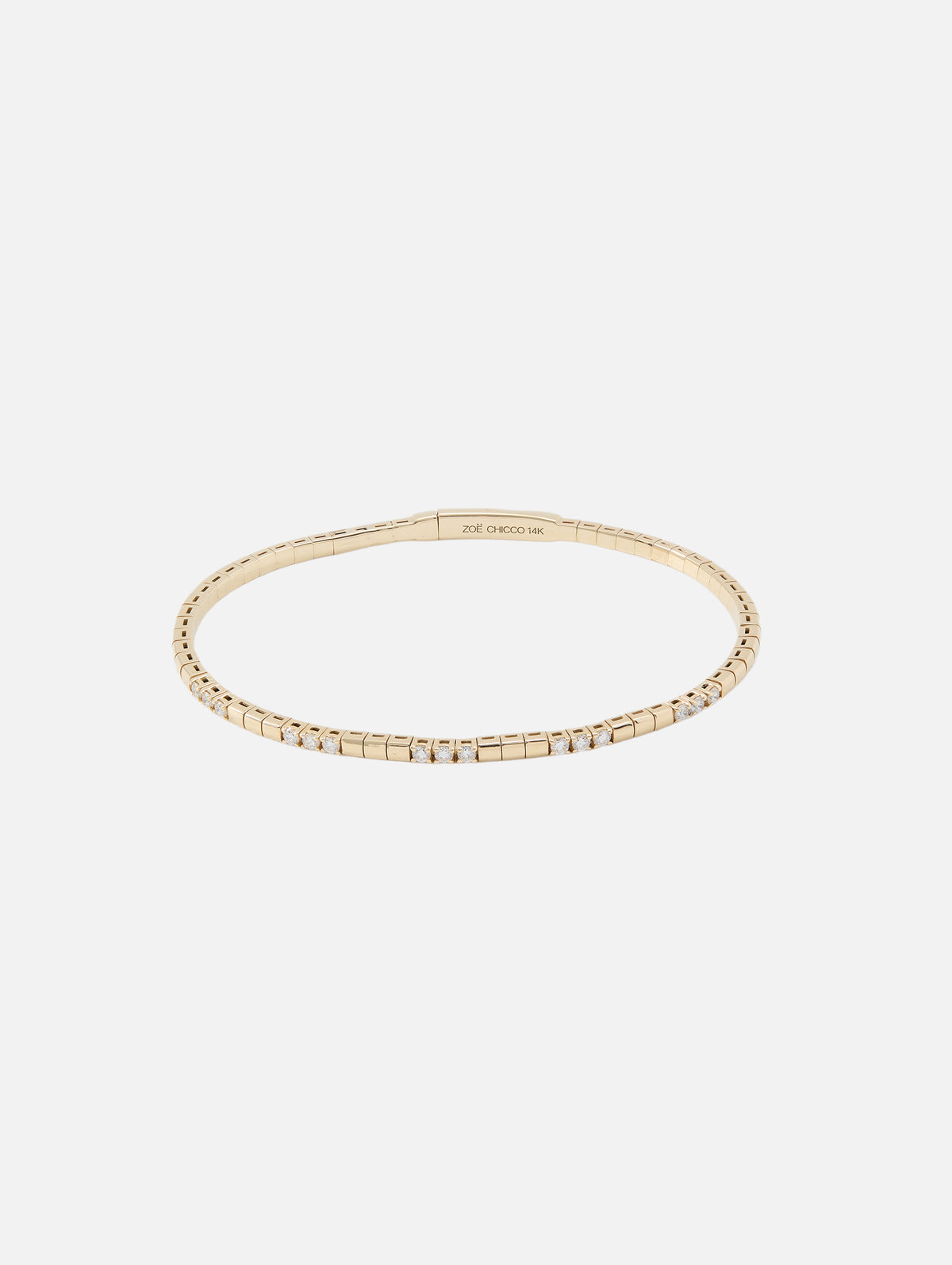 Diamond Flex Trio Station Bracelet,ZOE CHICCO,YELLOW GOLD,Image 1