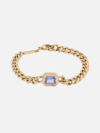 One-of-a-Kind Tanzanite Apron-Set Bracelet,ZOE CHICCO,YELLOW GOLD,Image 1