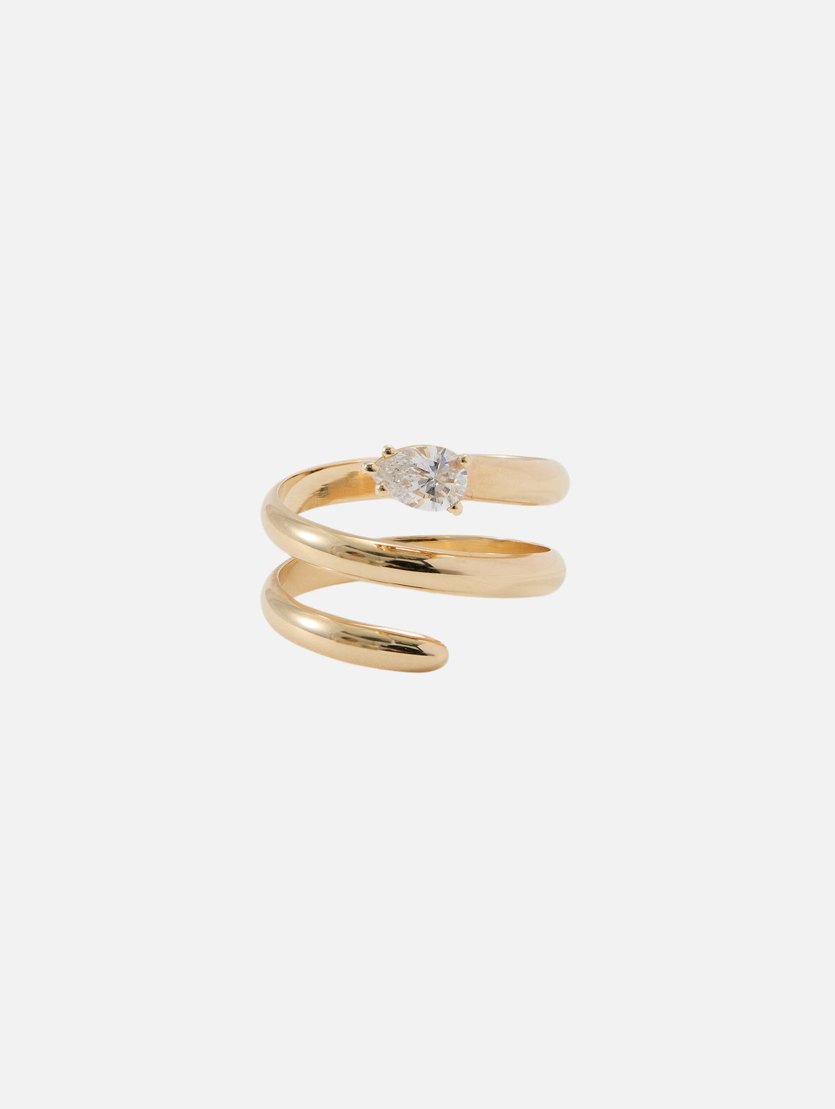 Thick Double Wrap Diamond Ring,ZOE CHICCO,YELLOW GOLD,Image 1