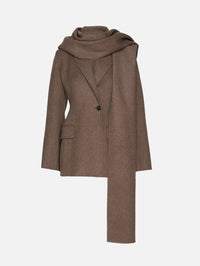 Sablier Scarf Blazer,KALLMEYER,MOCHA,Image 1