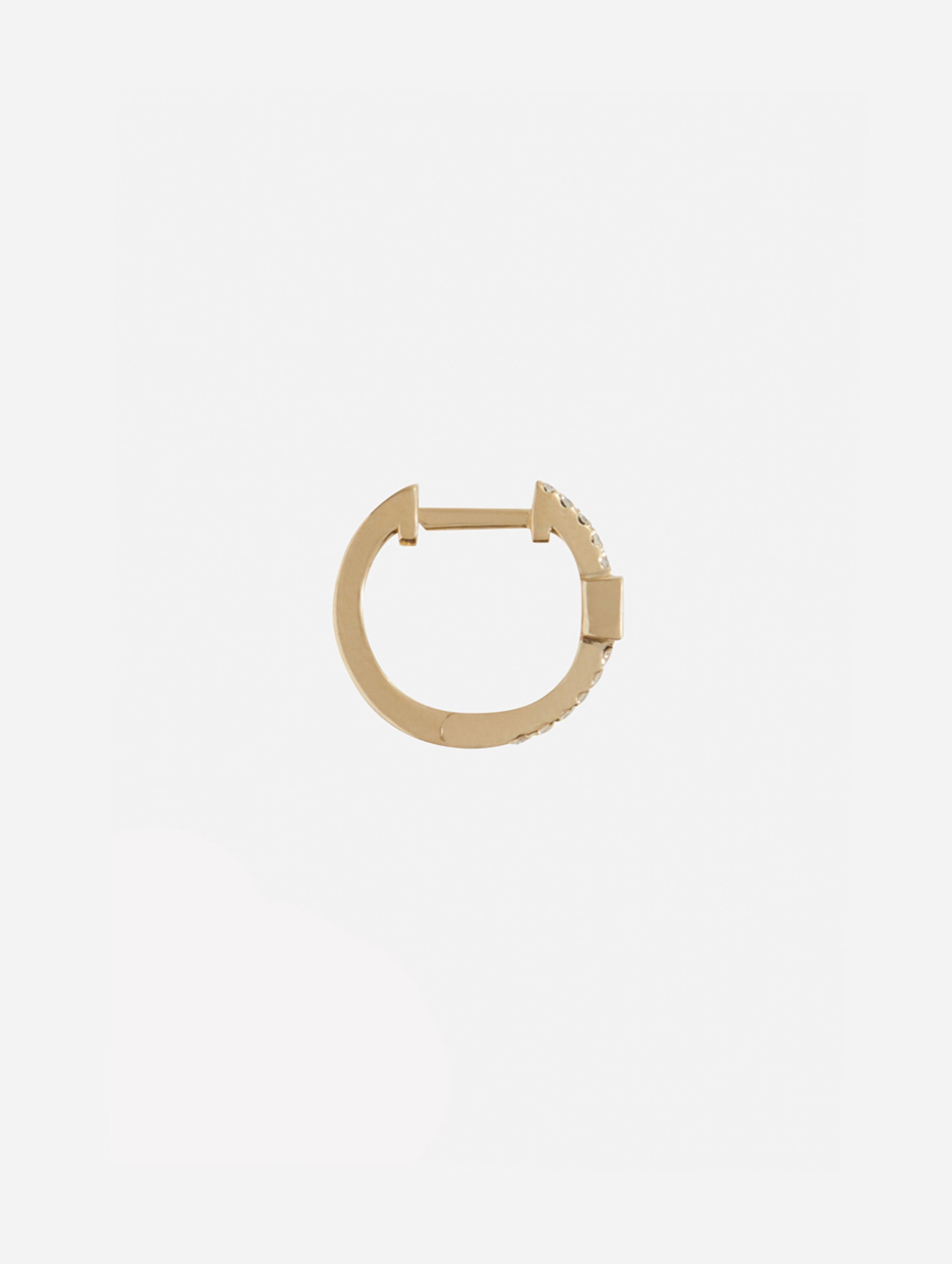 Mini Emerald Baguette Pavé Diamond Hoop | JACQUIE AICHE | elysewalker