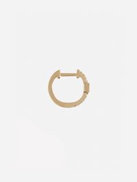 Mini Emerald Baguette Pavé Diamond Hoop,JACQUIE AICHE,YELLOW GOLD,Image 4