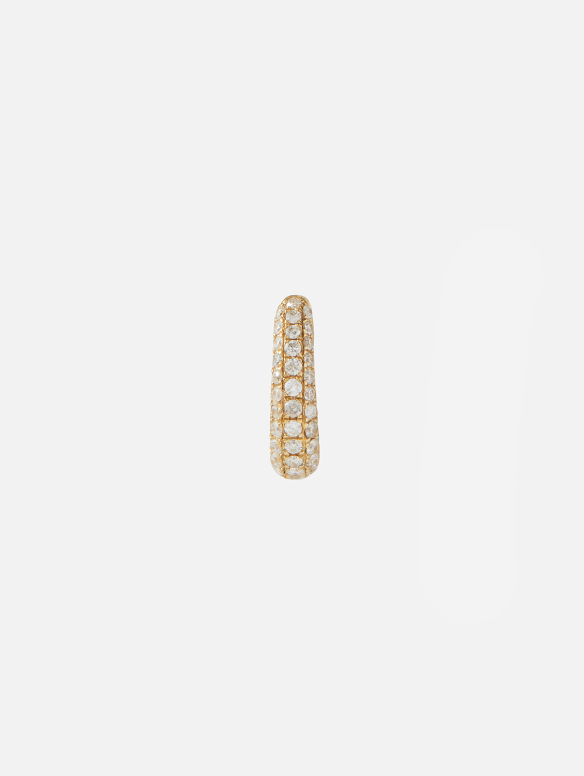 Small Three Row Pavé Inside Out Oval Mini Hoop,JACQUIE AICHE,YELLOW GOLD,Image 3