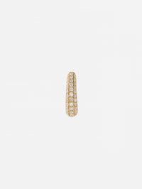 Small Three Row Pavé Inside Out Oval Mini Hoop,JACQUIE AICHE,YELLOW GOLD,Image 3