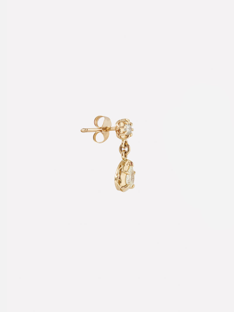Sophia 1+1 Diamond Teardrop Stud