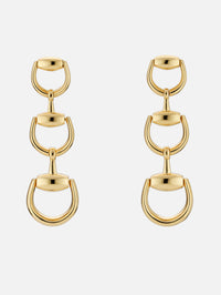 Horsebit Earring 42mm,GUCCI FINE JEWELRY,YELLOW GOLD,Image 1