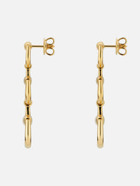 Horsebit Earring 42mm,GUCCI FINE JEWELRY,YELLOW GOLD,Image 2