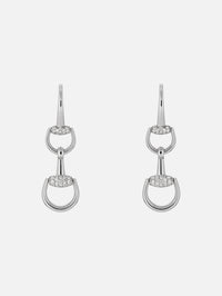 Horsebit Chandelier Earrings,GUCCI FINE JEWELRY,WHITE GOLD,Image 1