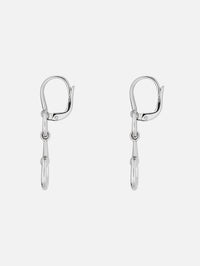 Horsebit Chandelier Earrings,GUCCI FINE JEWELRY,WHITE GOLD,Image 2
