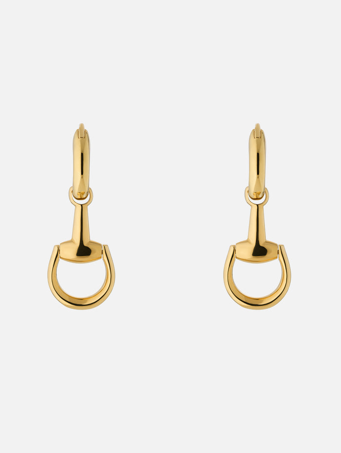 Horsebit Hoop Earrings,GUCCI FINE JEWELRY,YELLOW GOLD,Image 1