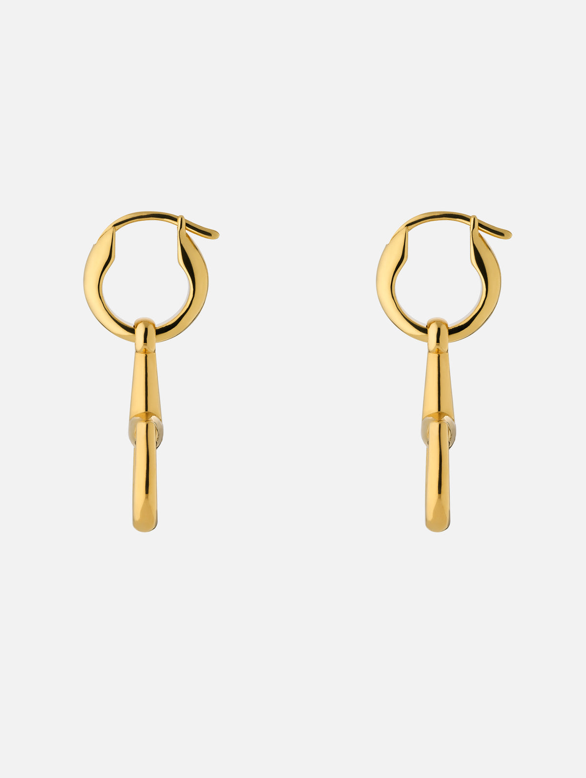 Horsebit Hoop Earrings,GUCCI FINE JEWELRY,YELLOW GOLD,Image 2
