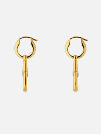Horsebit Hoop Earrings,GUCCI FINE JEWELRY,YELLOW GOLD,Image 2