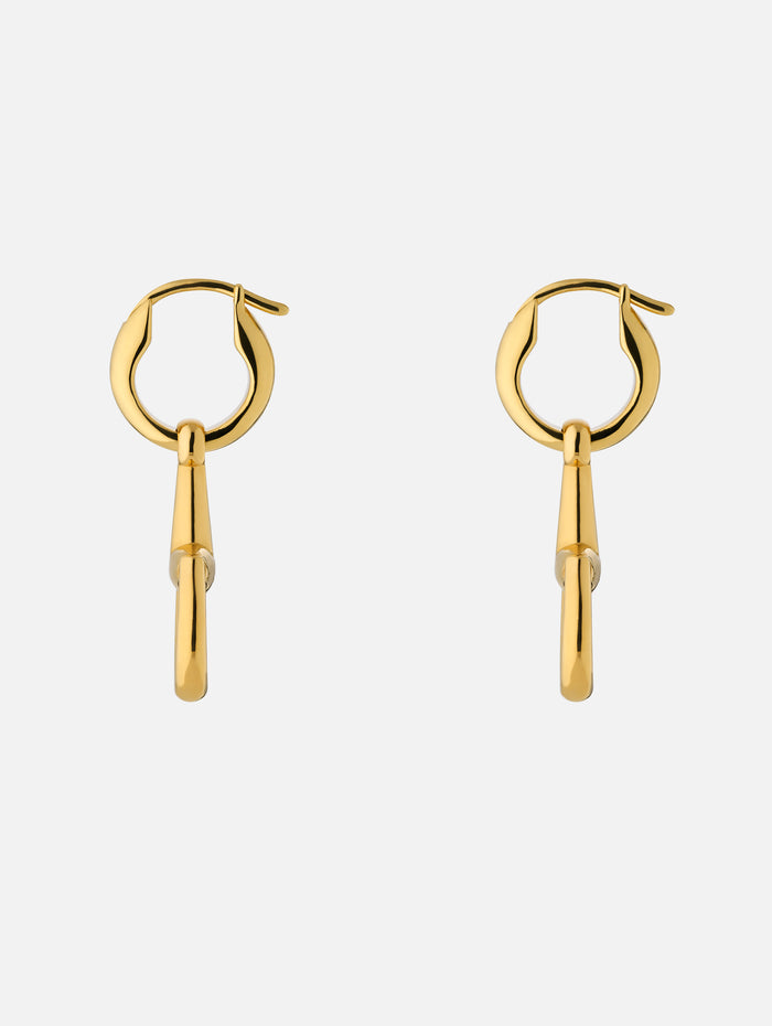 Horsebit Hoop Earrings,GUCCI FINE JEWELRY,YELLOW GOLD,Image 1