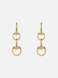 Horsebit Diamond Earrings,GUCCI FINE JEWELRY,YELLOW GOLD,Image 1