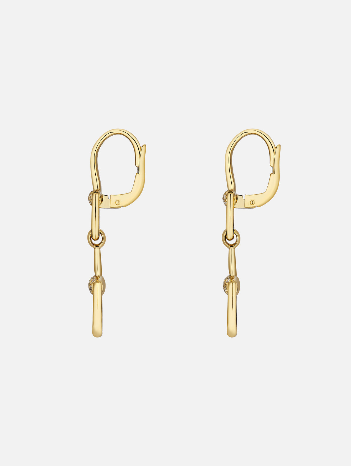 Horsebit Diamond Earrings,GUCCI FINE JEWELRY,YELLOW GOLD,Image 2