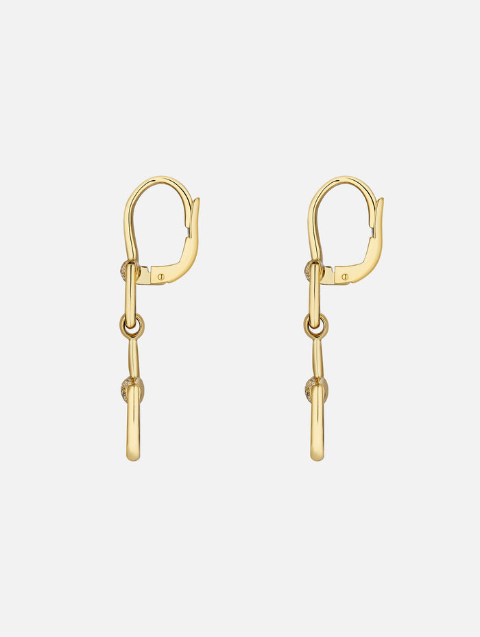 Horsebit Diamond Earrings,GUCCI FINE JEWELRY,YELLOW GOLD,Image 1