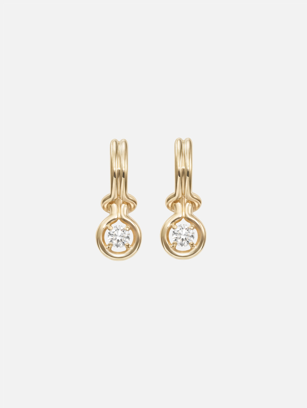Rocky Earring Small,MELISSA KAYE,YELLOW GOLD,Image 2