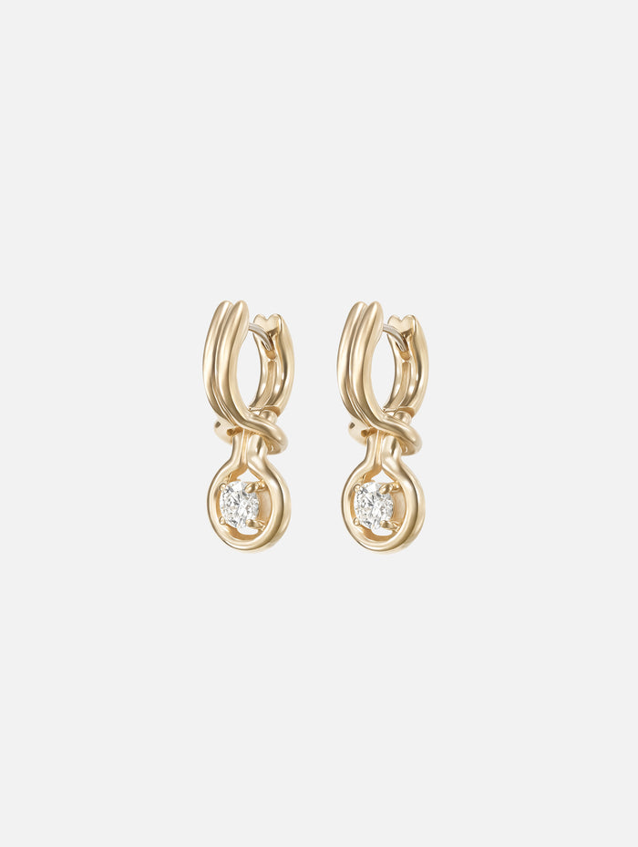 Rocky Earring Small,MELISSA KAYE,YELLOW GOLD,Image 1