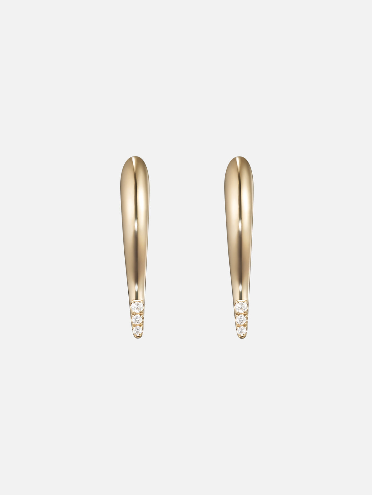 Mini Lola Needle Earrings,MELISSA KAYE,YELLOW GOLD,Image 2
