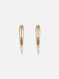 Mini Lola Needle Earrings,MELISSA KAYE,YELLOW GOLD,Image 2