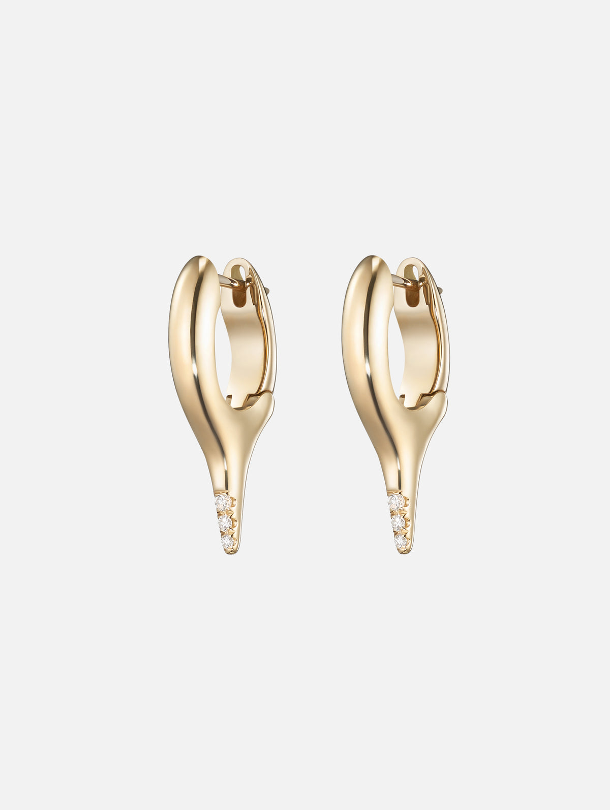 Mini Lola Needle Earrings,MELISSA KAYE,YELLOW GOLD,Image 1