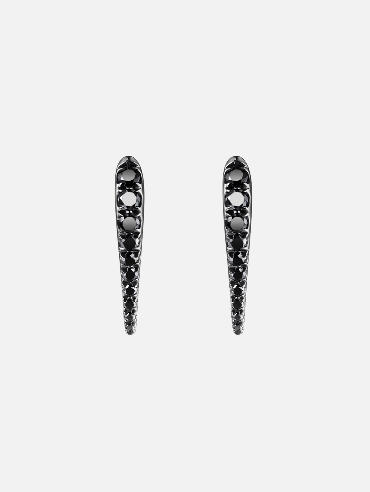 Mini Lola Needle Earrings,MELISSA KAYE,BLACK GOLD,Image 2