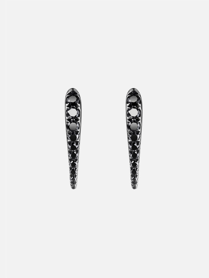 Mini Lola Needle Earrings,MELISSA KAYE,BLACK GOLD,Image 1