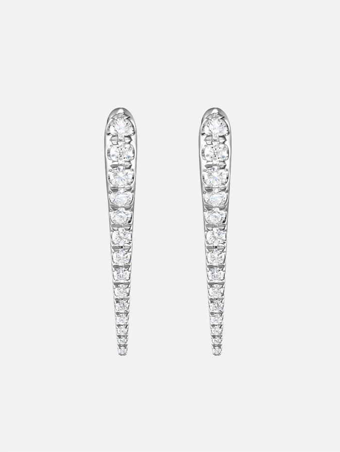 Small Lola Needle Earrings,MELISSA KAYE,WHITE GOLD,Image 1