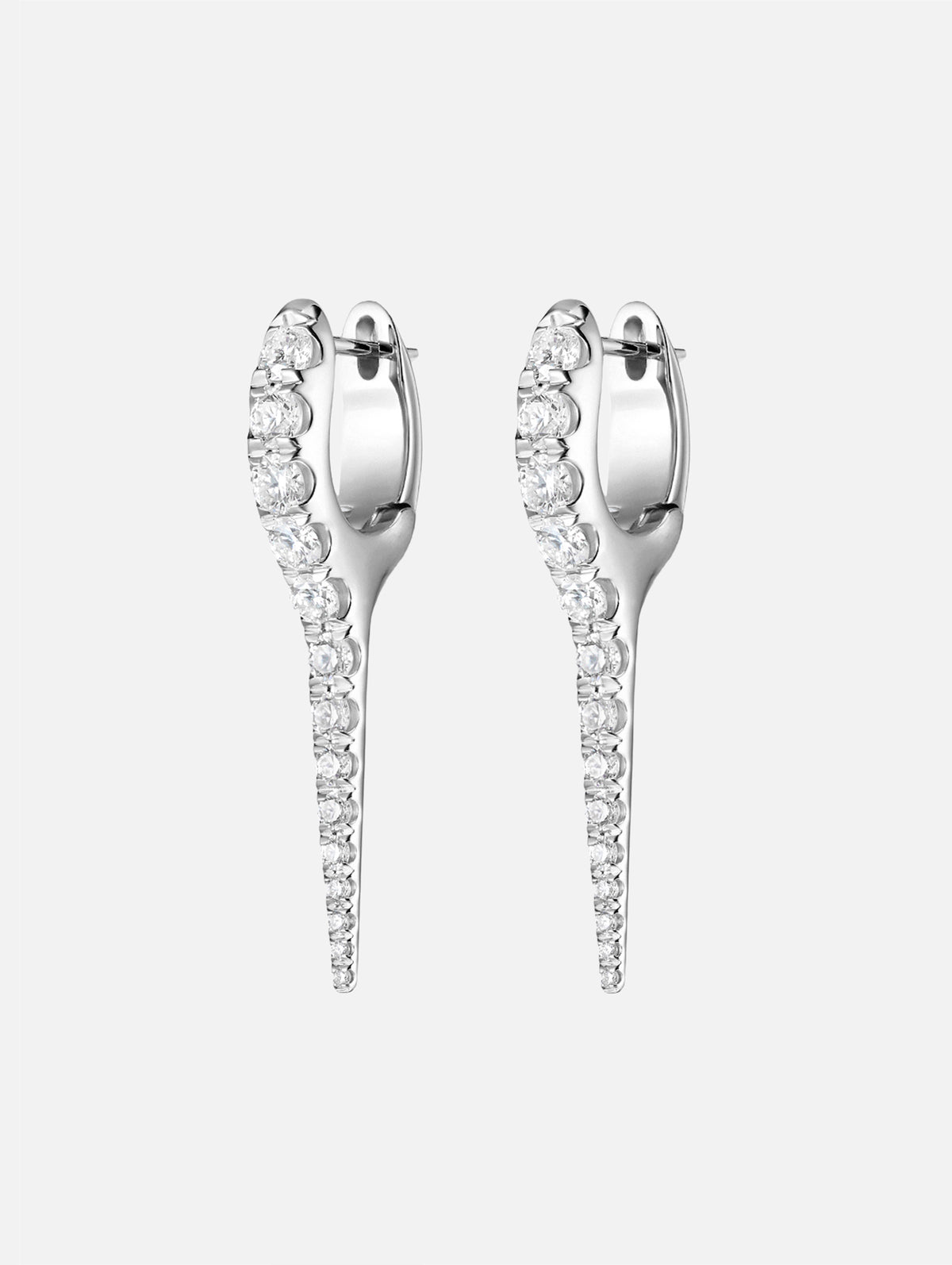 Small Lola Needle Earrings,MELISSA KAYE,WHITE GOLD,Image 1