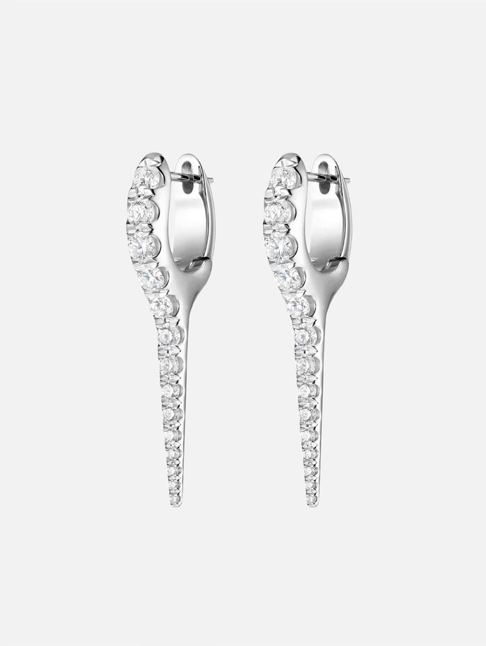 Small Lola Needle Earrings,MELISSA KAYE,WHITE GOLD,Image 1