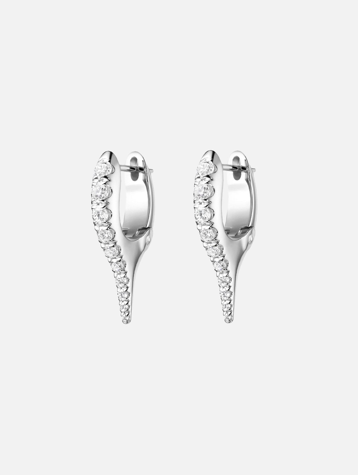 Mini Lola Needle Earrings,MELISSA KAYE,WHITE GOLD,Image 1