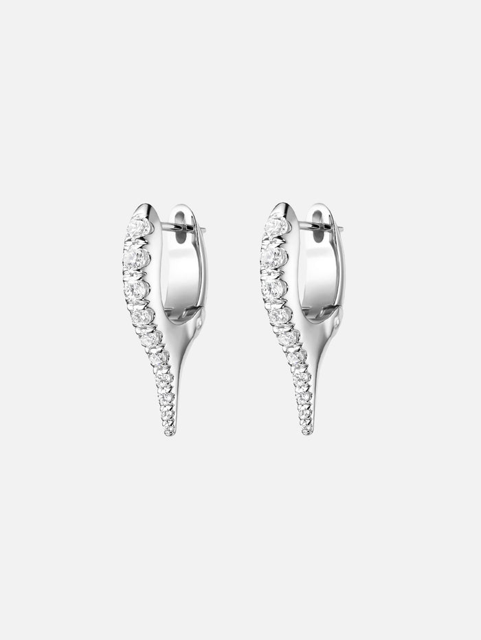 Mini Lola Needle Earrings,MELISSA KAYE,WHITE GOLD,Image 1