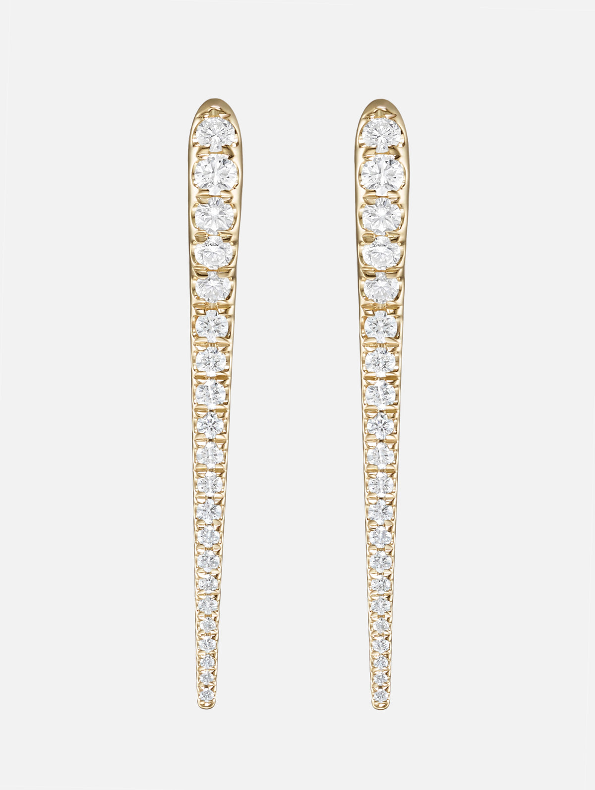 Medium Lola Needle Earrings,MELISSA KAYE,YELLOW GOLD,Image 2