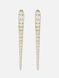 Medium Lola Needle Earrings,MELISSA KAYE,YELLOW GOLD,Image 2