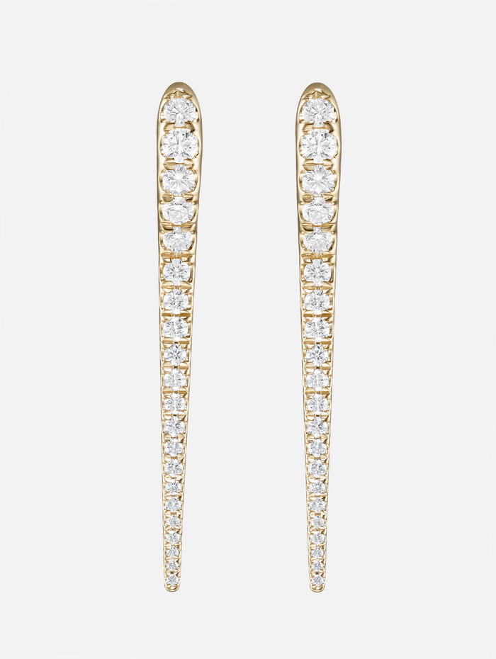 Medium Lola Needle Earrings,MELISSA KAYE,YELLOW GOLD,Image 1